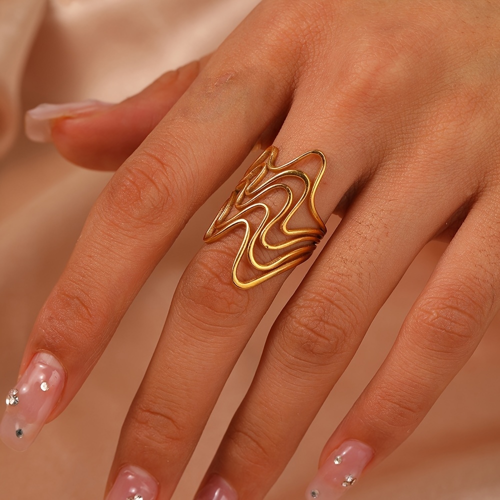 Women's Multi-Layer Adjustable Stainless Steel Ring
