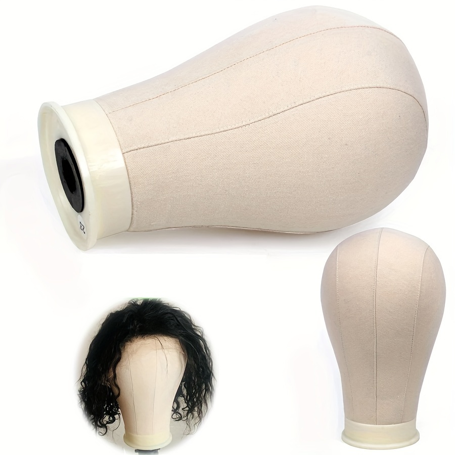 

Canvas Wig Head With Stand, 22inch Mannequin Head For Hairstyling, Wig Display And Making, Durable Canvas Covered, With Mount Hole, Wig Holder Stand Included