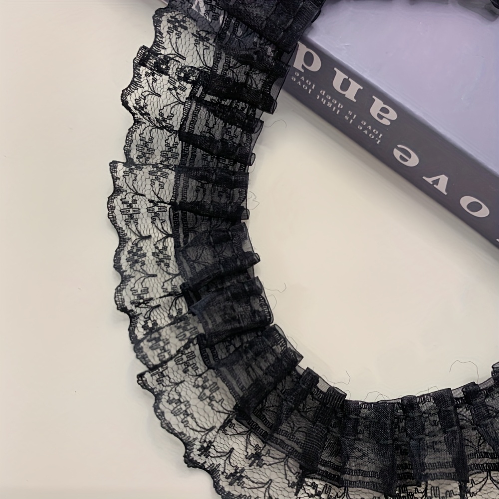 1.77 Inch Wide Double Lace Additions, Craft And Sewing Additions, Suitable For ' Hats, Skirts, Curtains, Decoration, A Of Colors From