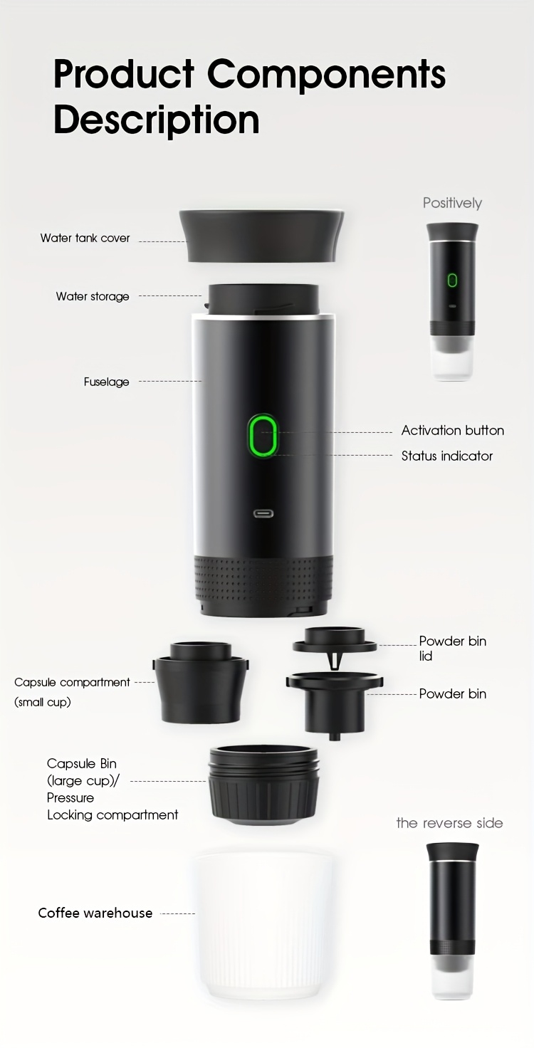 STARSEEKER Super58 Machine à expresso électrique Portable cafetière de voyage pour Camping voiture cafetière avec support USB-C doseur  6