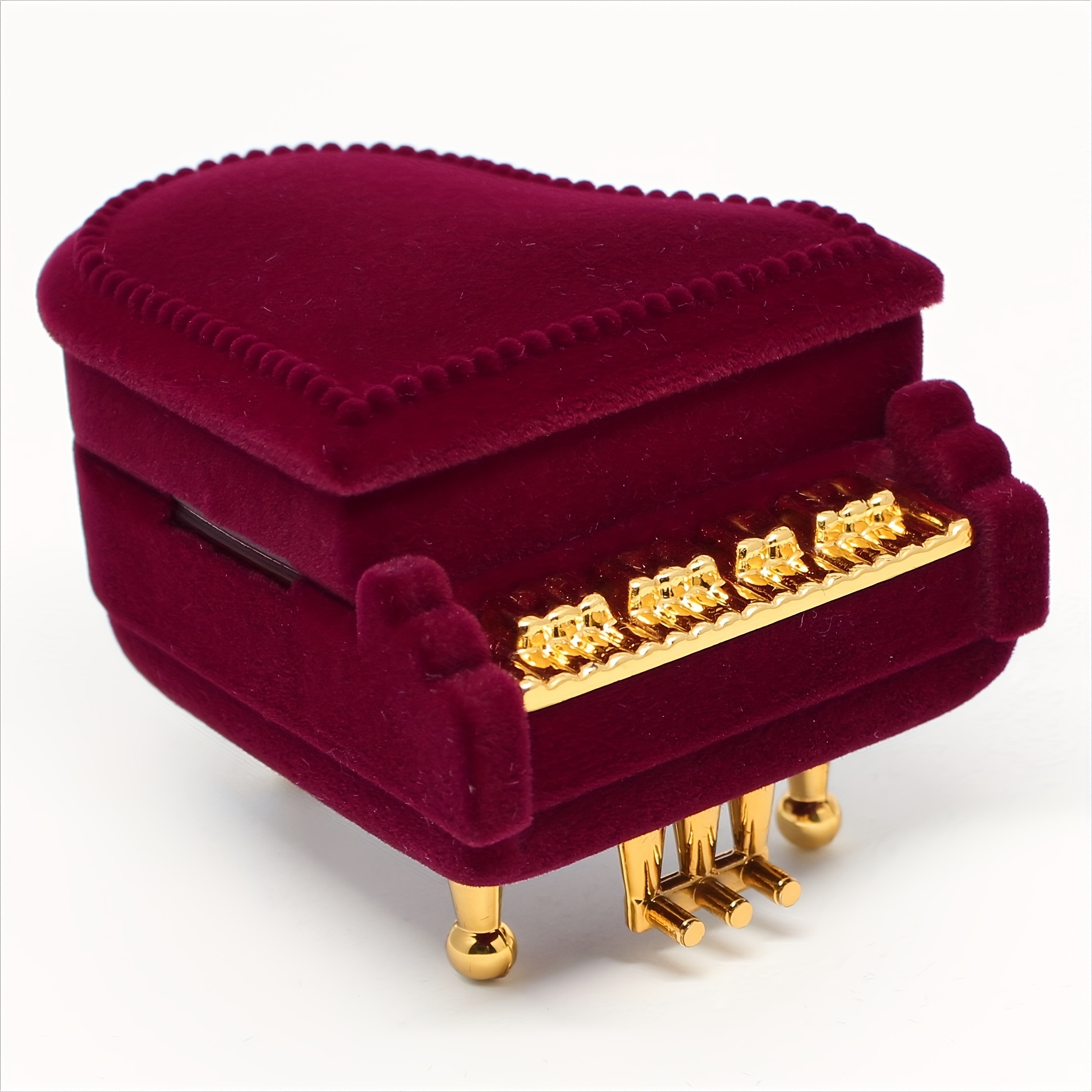 Image of 1pc Classical Piano Jewelry Box, Gift Box For Valentine's Day Wedding And Other Important Days-ring Box, Necklace Box, Ear Nail Box., Jewelry Boxes