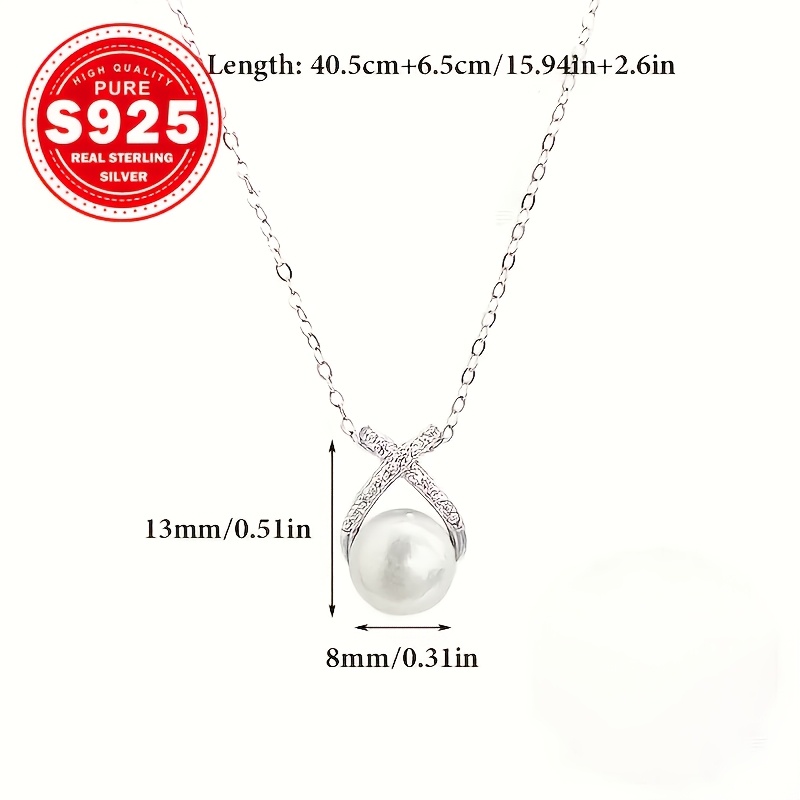 S925 Silver Cross Fish Tail Pendant Necklace — Versatile Gift