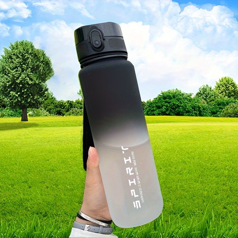 

1000ml Leak-proof Sports Water Bottle - Portable, Color-changing Plastic With Filter, Ideal For Outdoor Activities, Travel, Fitness, School & Work