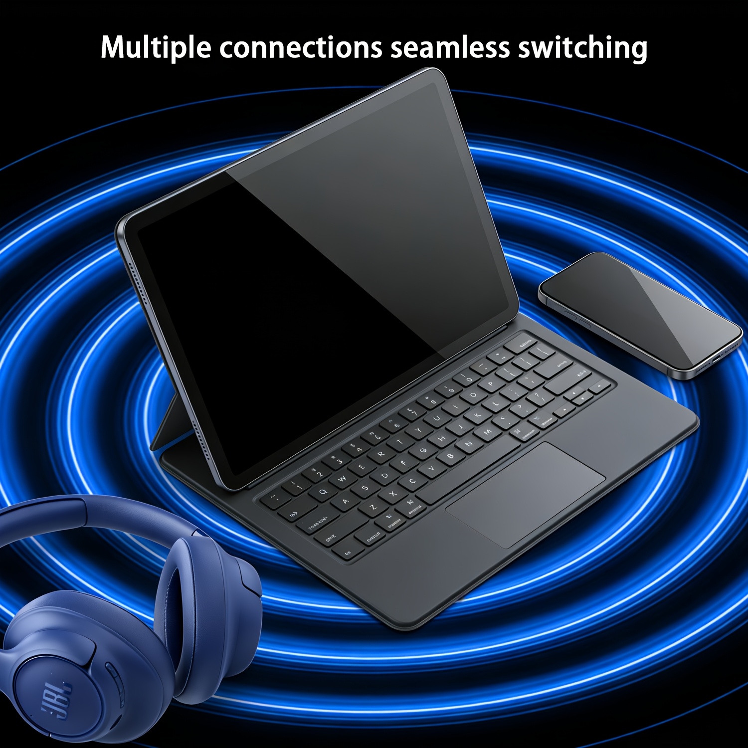 JBL Tune 730BT Wireless Over-Ear Headphones, BT 6.0 with 40mm Drivers for Legendary Bass, Adaptive Noise Reduction & Clear Calls, Long-Lasting Battery, Lightweight & Comfortable Design, for Work, Travel & Music, Ideal for Professionals, Students &