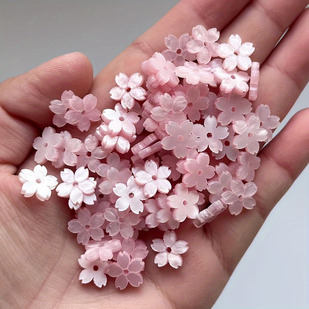 TEMU 20 piezas de 12 mm de de acetato de hueca, flores pequeñas de concha para horquillas de , materiales y adiciones hechas a
