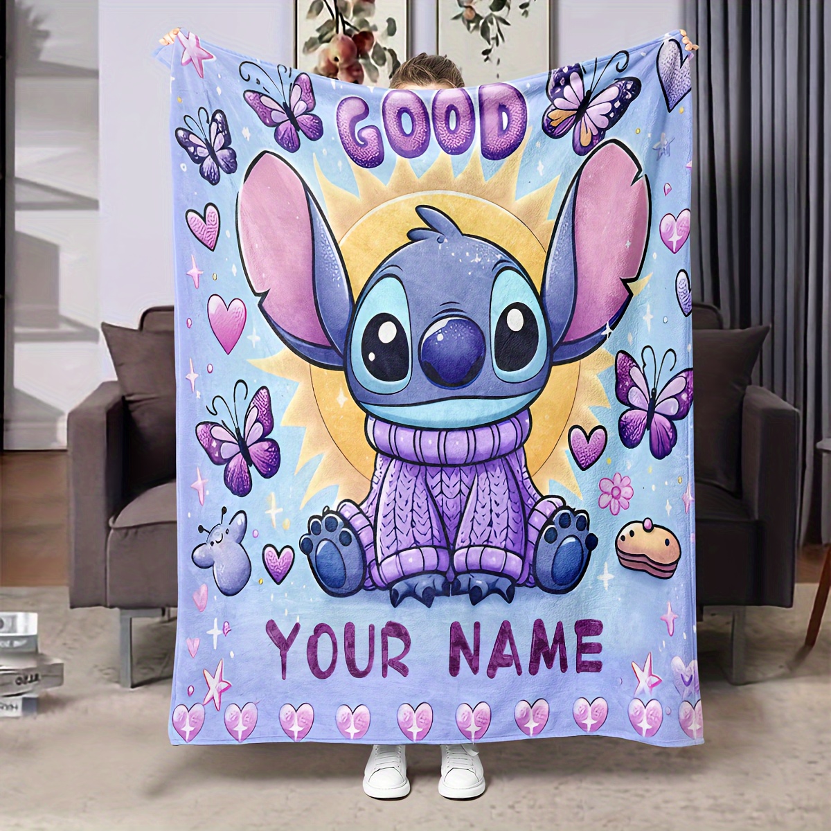 

Couverture personnalisée Stitch : Douce, Confortable et Parfaite pour Toutes les - Taille Lit Queen