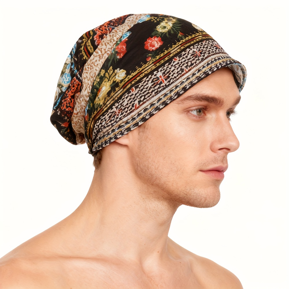 Women's Blend Beanie Hat, Boho Style, Medium Stretch, With Polyester Fiber Filling, For Women, With Hand Wash