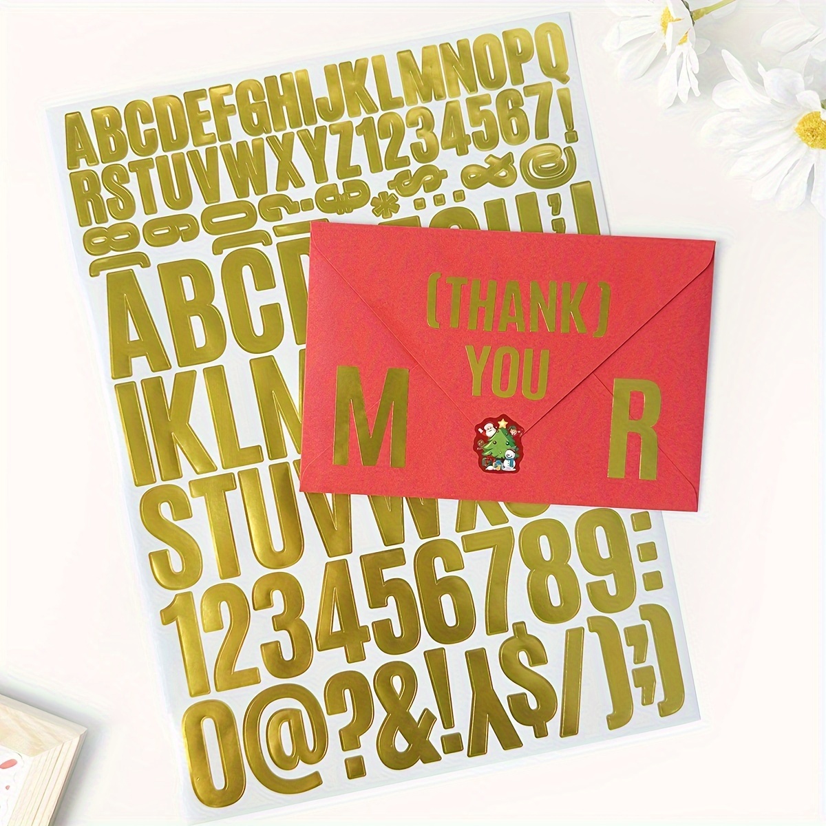 Goldene Buchstaben-Aufkleber – 5 Bögen Mit 143 Buchstaben & 25 Zeichen – Zum Basteln & Dekorieren