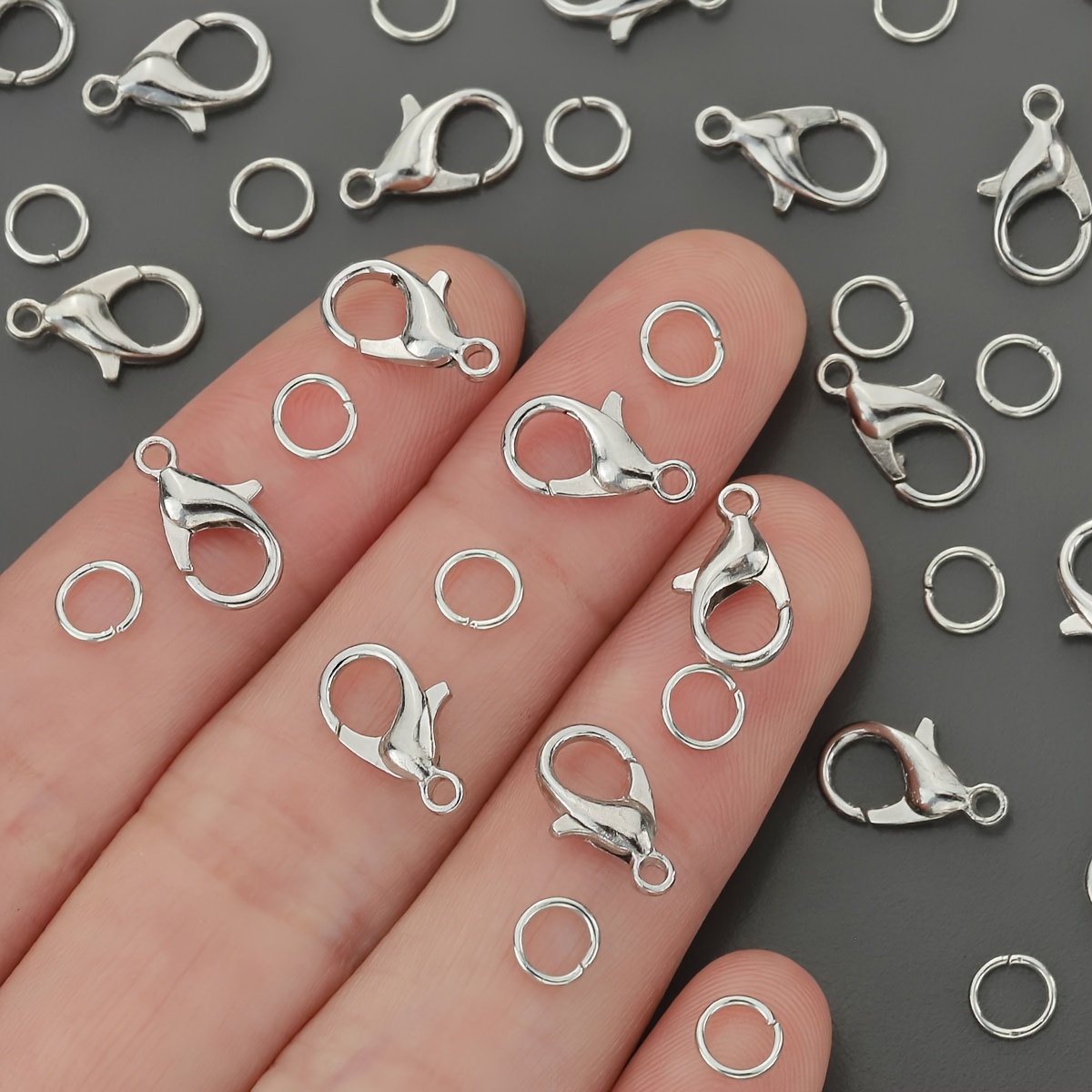 200pcs Lobster Clasp & Open Jump Ring Set for Beading