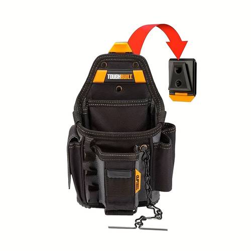 kleine elektriker-werkzeugtasche - polyester 13- -organizer mit hub für - tb-ct-34, schwarz - ungeladenes system, ohne akku