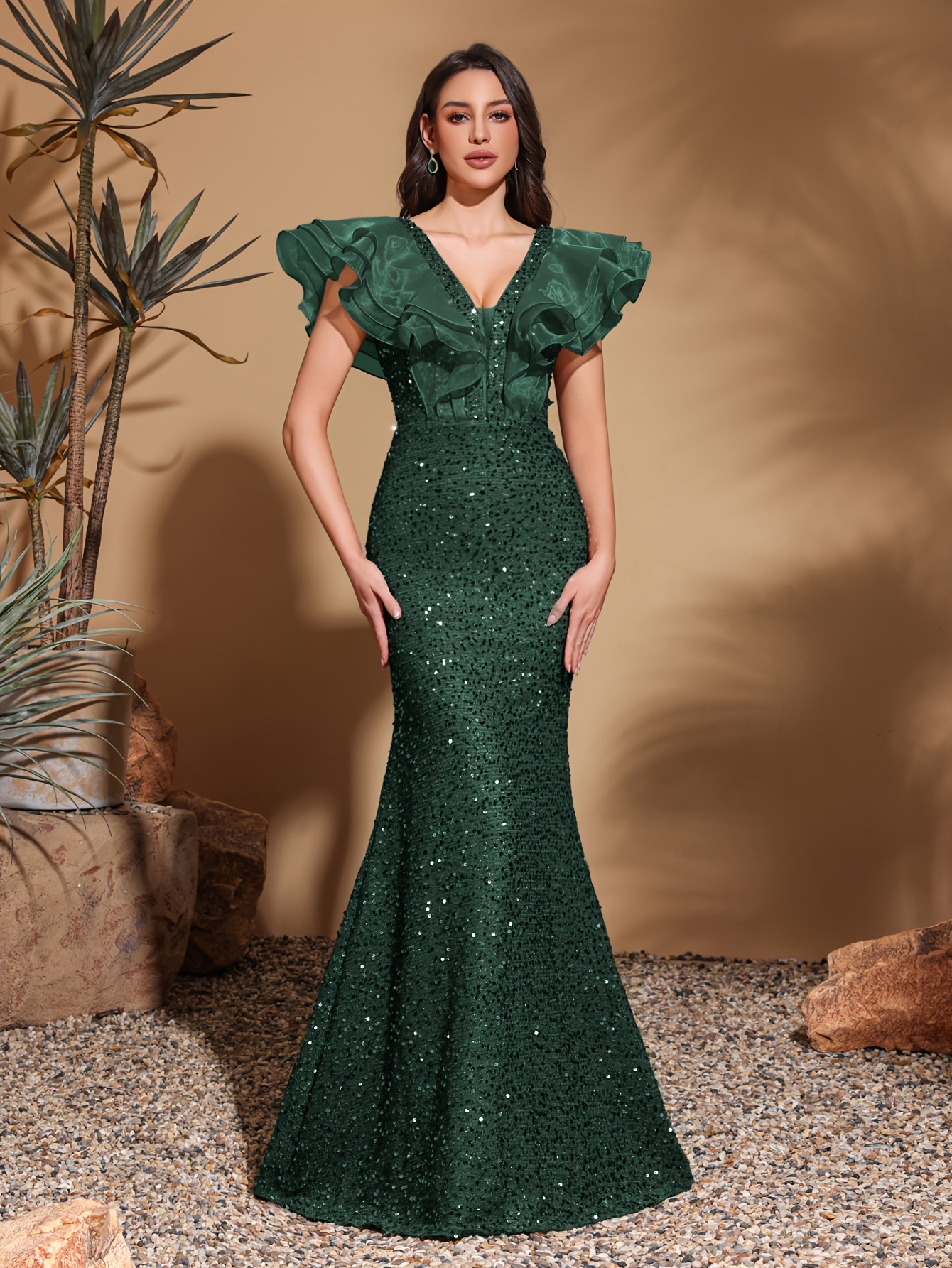 green emerald velvet dress Amazon.com: Prom Dress for Women Mesh Long Sleeve V Neck Cocktail Party  Maxi Dress High Split Sequin Formal Dress Evening Gowns : Clothing, Shoes &  Jewelry main image 1