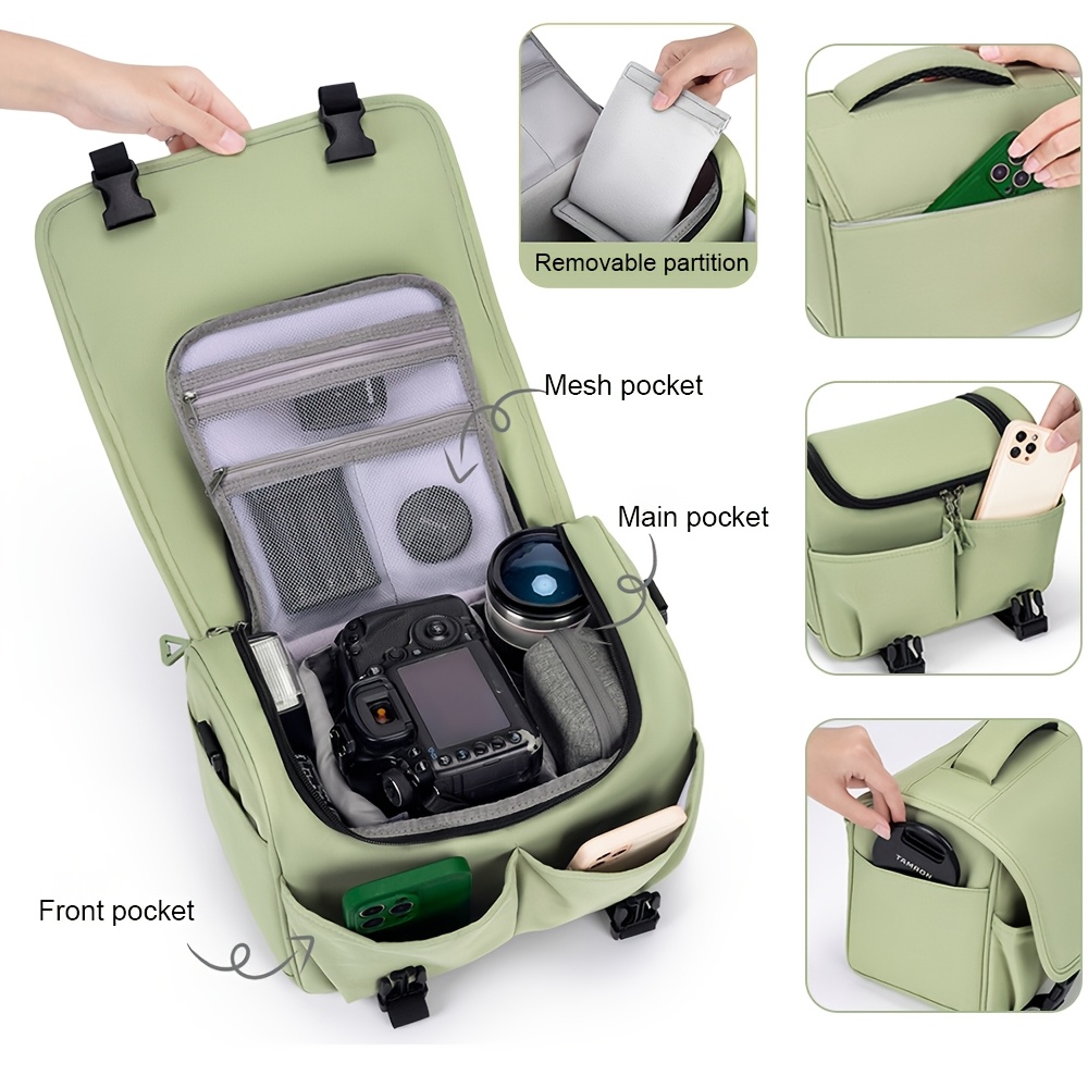 borsa a tracolla singola per fotocamera, borsa di protezione per , borsa portaoggetti, borsa fotografica a capacità Dettagli dell'articolo 1