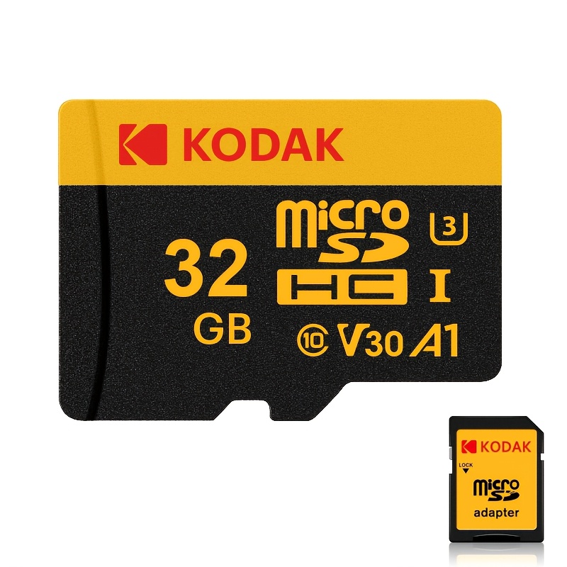 TEMU Tarjeta de memoria Micro SD Original Kodak TF Microsd C10 U3 Tarjeta Flash con Adaptador SD para Teléfono Tablet Cámara