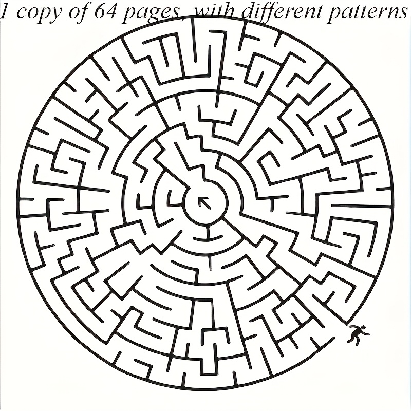 1 Brain Maze Enhancement Training Book - Durable Non-Electric Activity Book for Teenagers, Focusing on Brain Development and Attention Enhancement, Ideal for Concentration Puzzle, Puzzle Book