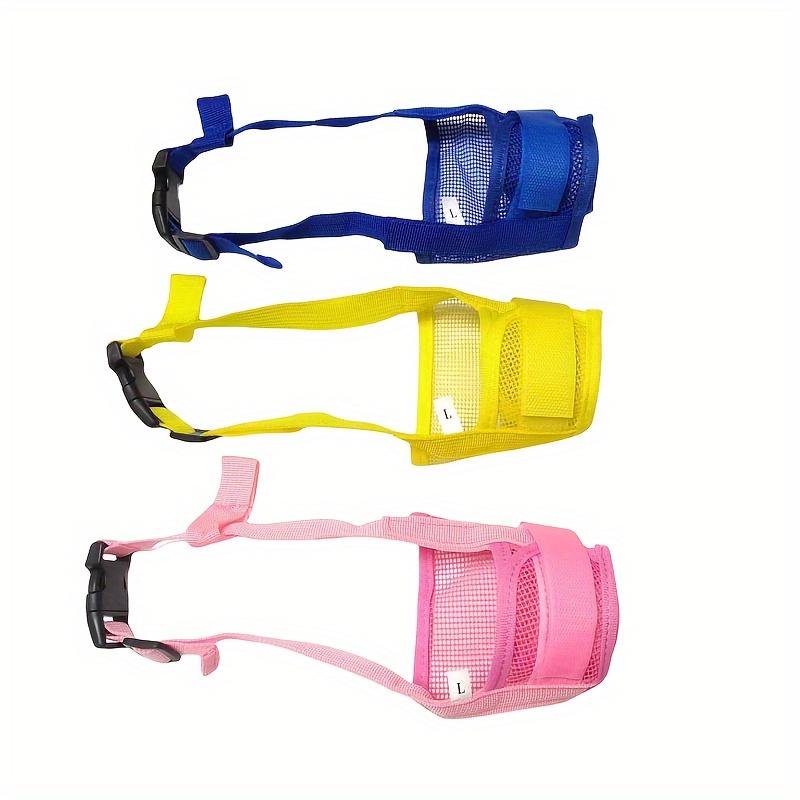 4pcs s xl pet dog bite barking anti   breathable dog muzzle suitable for   families and   with dogs 1pc each of s xl Product details 4