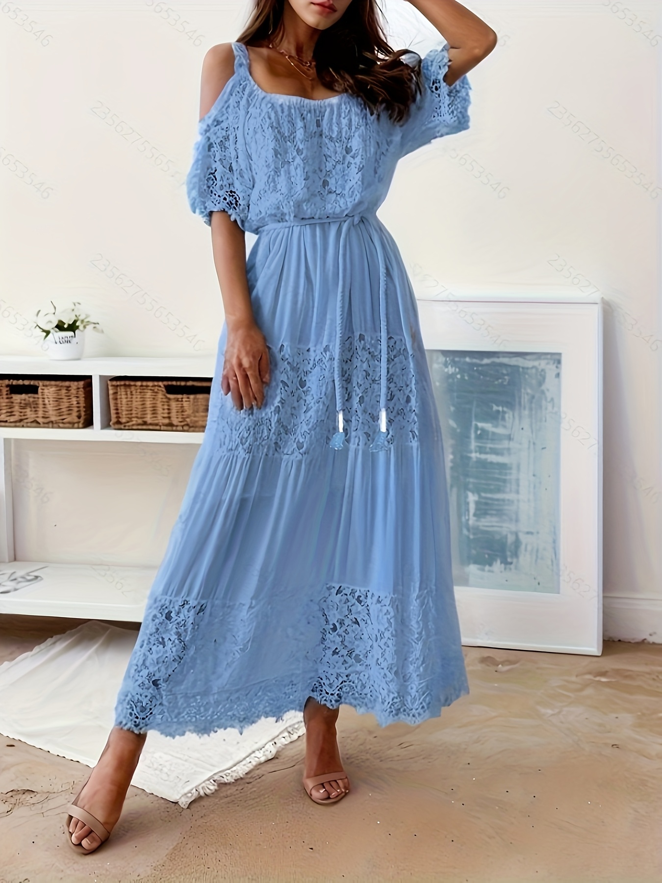 chinese dress ladies Ever-Pretty Plus Size Ruffled V-Neck A-Line Midi Dress for Evening Formal Occasion Dress