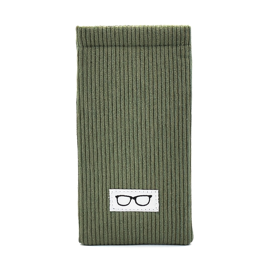 1pc Squeeze Top Eyeglass Case, New Corduroy Soft Eyeglass Bag Glass Case Large Eyeglass Pouch
