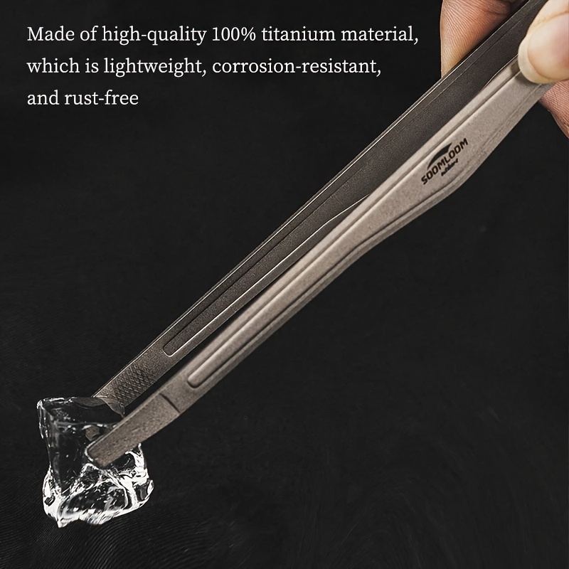 

Lightweight Multifunctional Titanium Clamp, Barbecues Tong Food Tweezer For Outdoors Picnic & Bbq