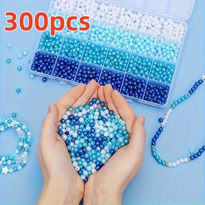 TEMU 100/300 Cuentas Decorativas de Color Mezclado de 6 mm, Perfectas para Hacer Joyas, Aretes, Pulseras, Collares, Adiciones para el Cabello,