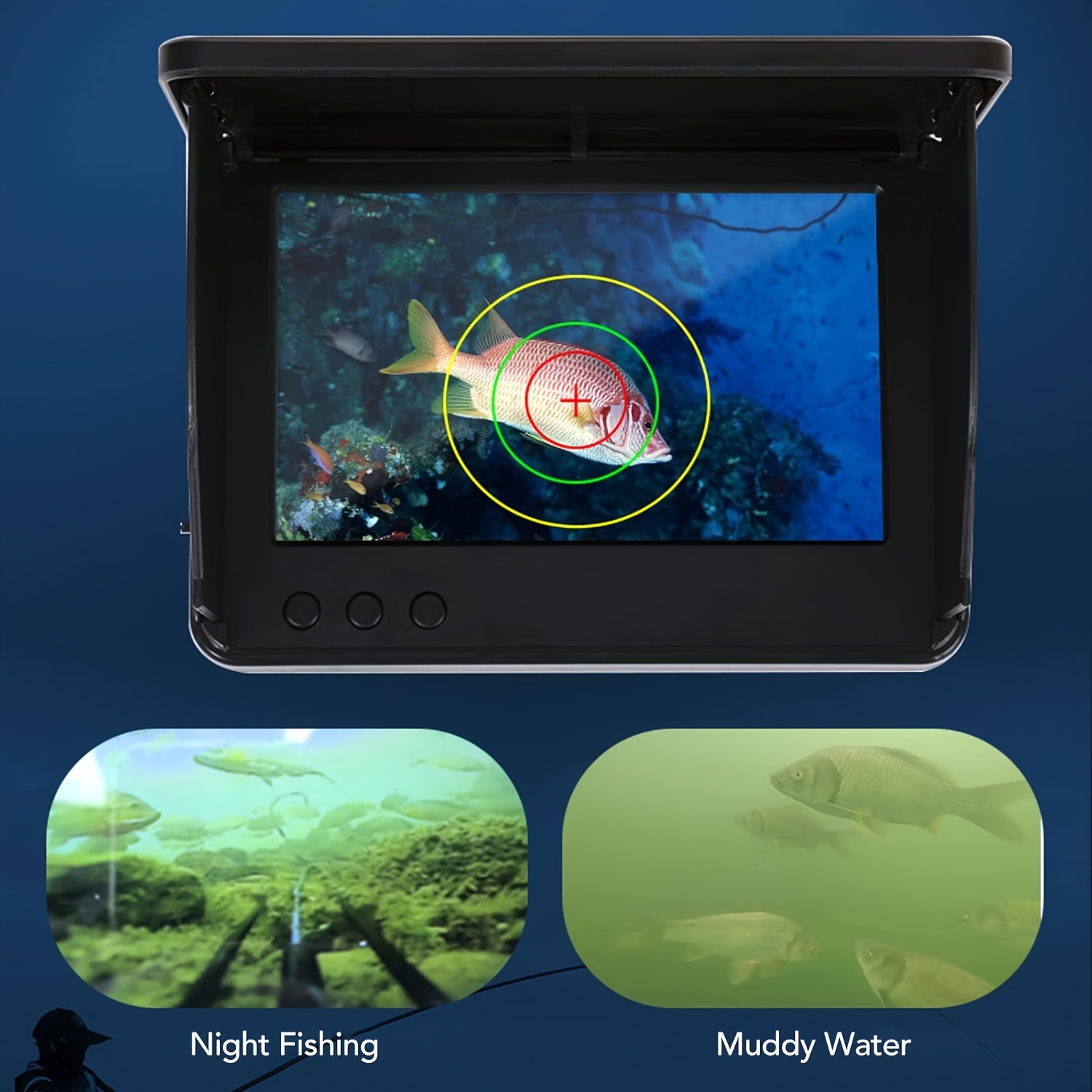 1 Set Fish Finder, 10.92 Cm Display, Underwater Fishing Camera, Visual  Fishing Detector, Waterproof Monitor Camera Kit For Winter Ice Fishing