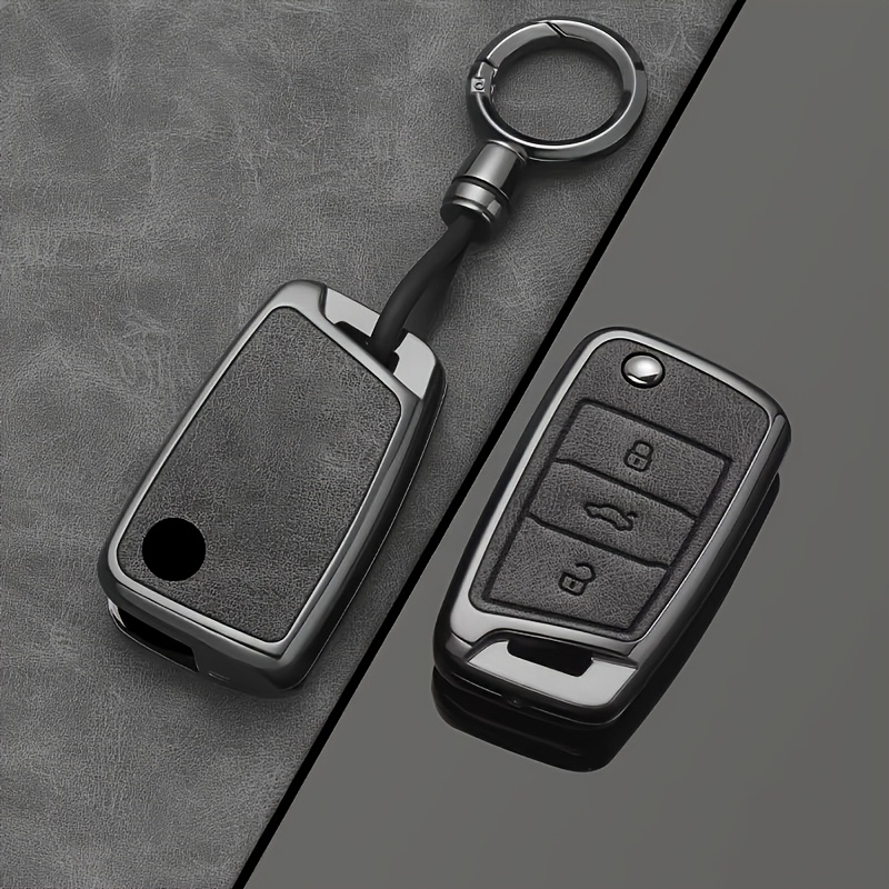 E-shop Legierungsstil Autoschlüssel-Hülle für VW für VOLKSWAGEN 7 MK7 Tiguan MK2 für SEAT Leon FR 2 Ibiza für Skoda