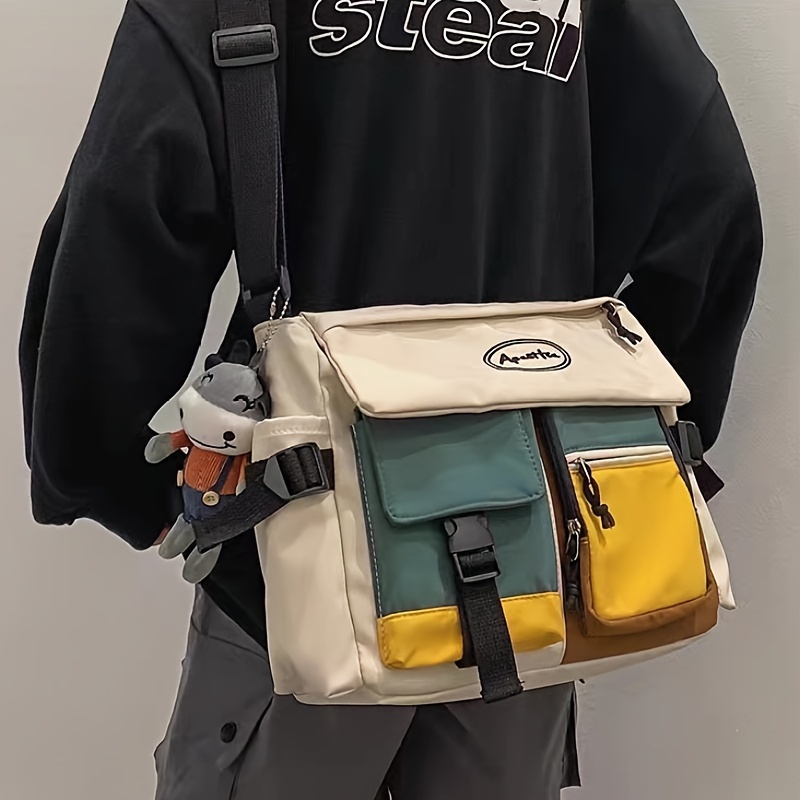 

Minimalist Fashion Large-capacity Canvas Messenger Bag For Men And Women, Shoulder Crossbody Bag