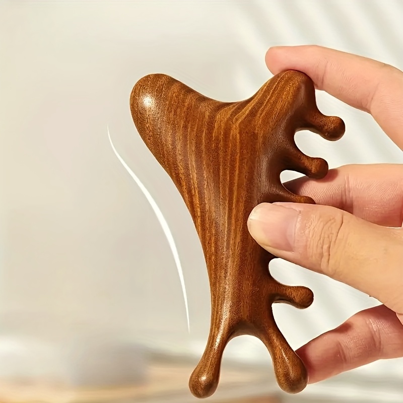 1pc Peine Masajeador Manual 4 en 1 - Masajeador de Cuero Cabelludo sin Batería y Rodillo Facial, Cepillo de Dientes Anchos para el Cuidado de la Caída del Cabello, Levantamiento Facial, Relajación de Cuello y Rostro, Plástico Duradero (No /) - Promueve la Circulación Sanguínea