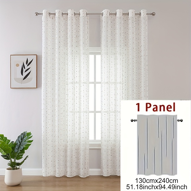 Image of 1pc Wave Gauze Curtain Bohemian Style Suitable For Living Room, Study, Bedroom Recommended To Buy 2