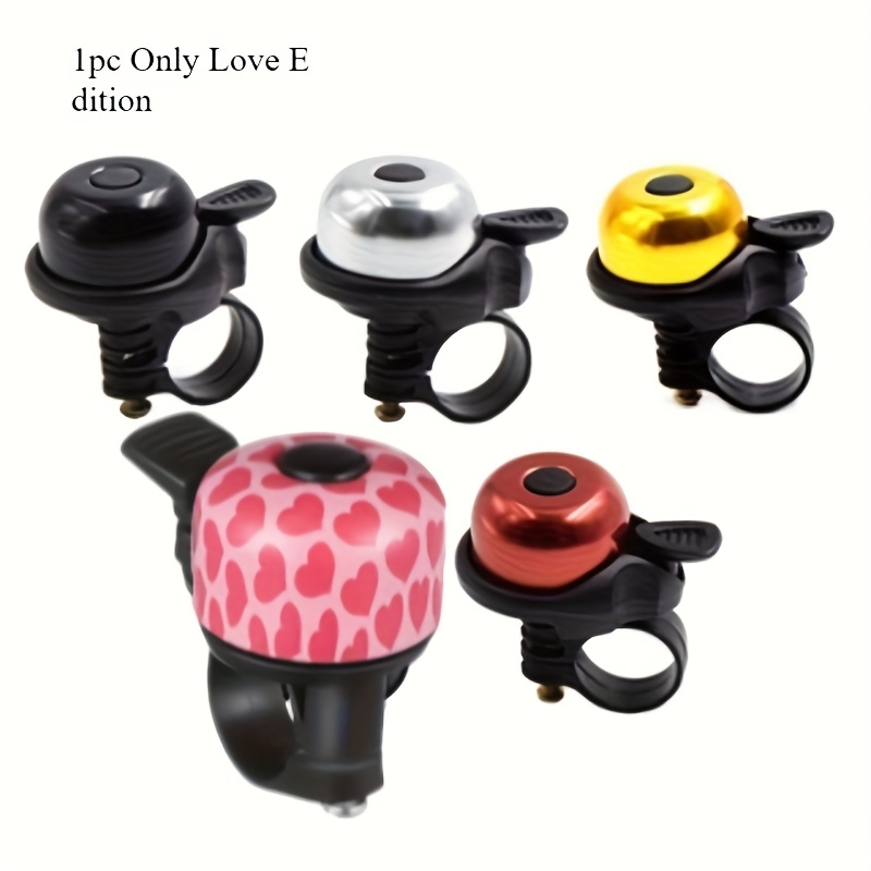 1pc Modern Pink Heart-shaped Aluminum Alloy Bike Bell, Durable & Loud , Stylish Personality Design For Bicycle Mounting, Cycling Accessories