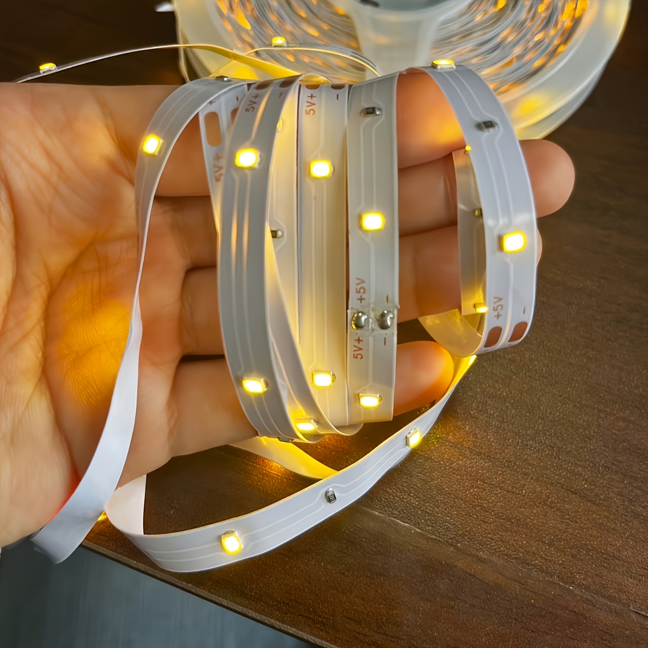 4.88meter-15.24meter Extra Long LED Light Strip - USB-Powered Smart Lighting with Dimmable Brightness & Built-in Switch, Warm White/Cool White, Easy Installation with Adhesive/Screw Mounting, Energy-Efficient LED Lights for Home, Bedroom, Kitchen, Cabinet, Shelf - Compatible with USB-PD Chargers (5V/12V/24V/36V) - Ideal for Large Spaces