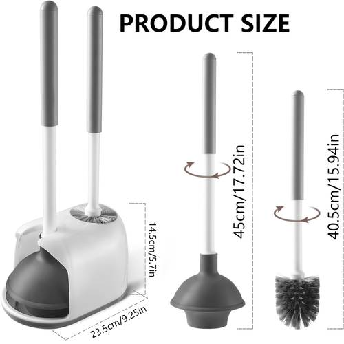 2-in-1 toilettenbürste set, toilettenbürste mit halterung, badezimmer-reinigungswerkzeuge, toilettenbürste kombi, reinigungsbürste, für das badezimmer, hochleistungsreinigung, tiefenreinigung