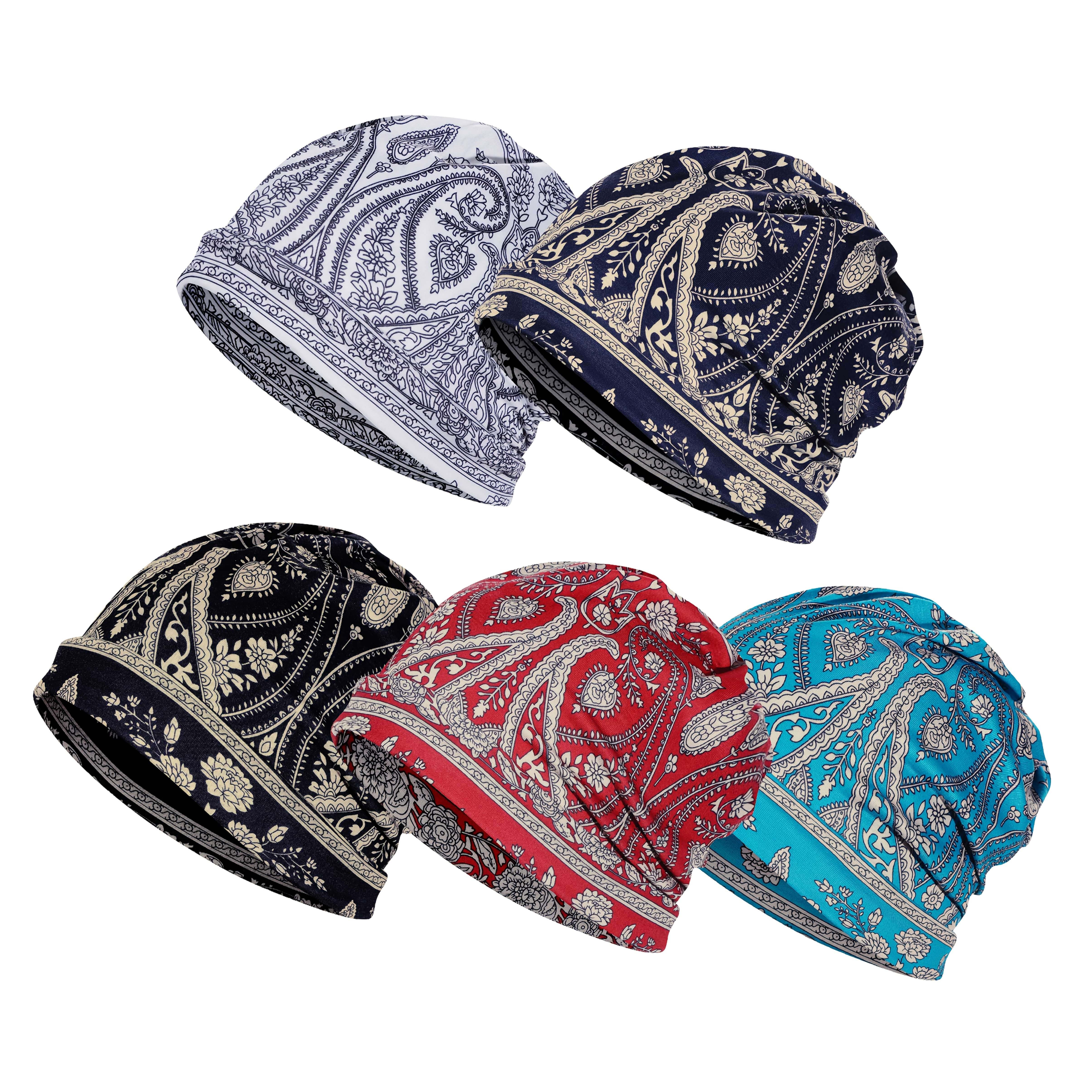 classic paisley print slouchy brimless beanie bohemian - Temu display picture 2