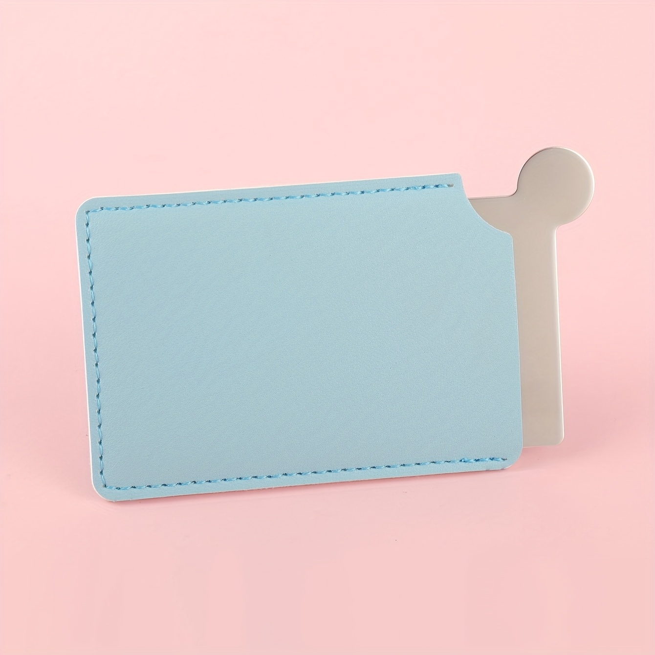 TEMU à main uni en acier inoxydable PU simple face - Portable, pile, surface polie, durable et élégant pour les , ou , accessoire de voyage, design