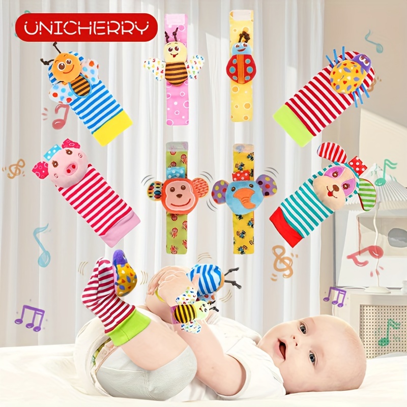 Baby Kleinkind Rassel Socken Spielzeug, 3–6 Bis 12 Monate Mädchen Jungen  Lernspielzeug