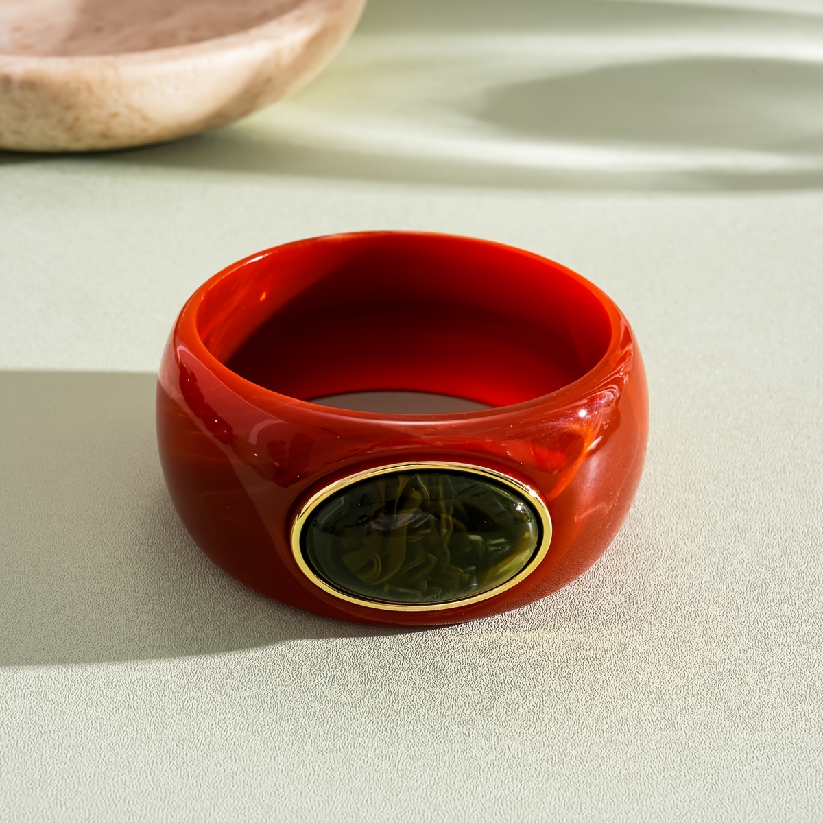 Women's Bohemian Geometric Cat-Eye Bangle, Stackable Design