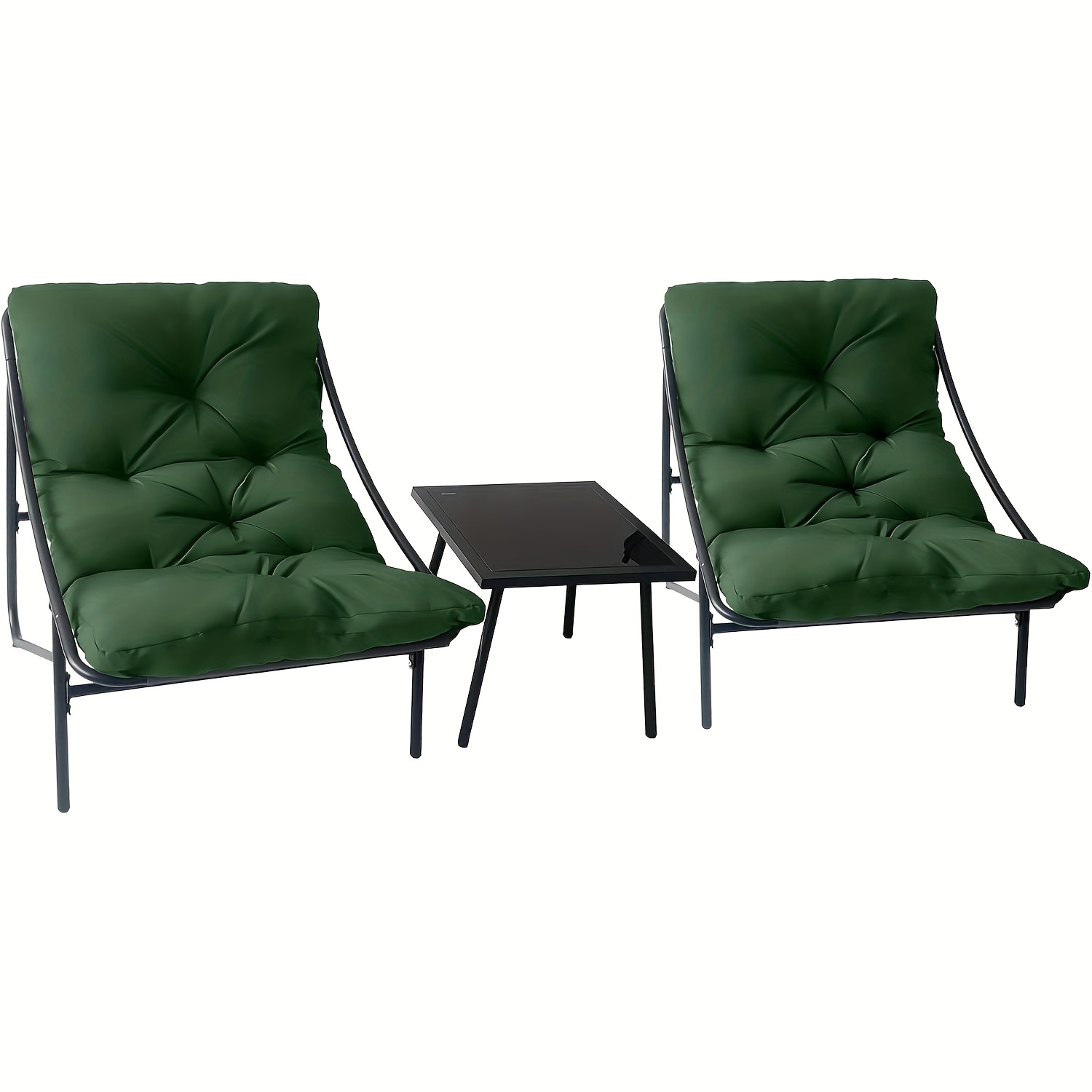Image of Balcony Furniture For Small , Outdoor Garden Furniture Set, 3pcs Balcony Furniture Set, Garden Set With Table And Chairs With Cushions And Coffee Table For Terrace, Balcony, Garden (grey)