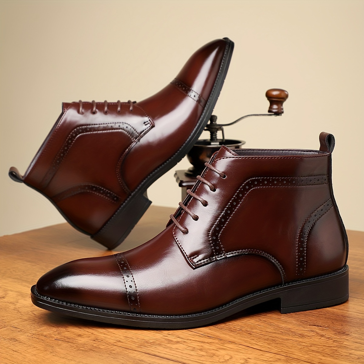 Men's Casual Fashion Ankle Boots - Slip-On, Durable Rubber Sole, Versatile for All Seasons, Leisure Style, Street Style, Fashion Style, Four Seasons
