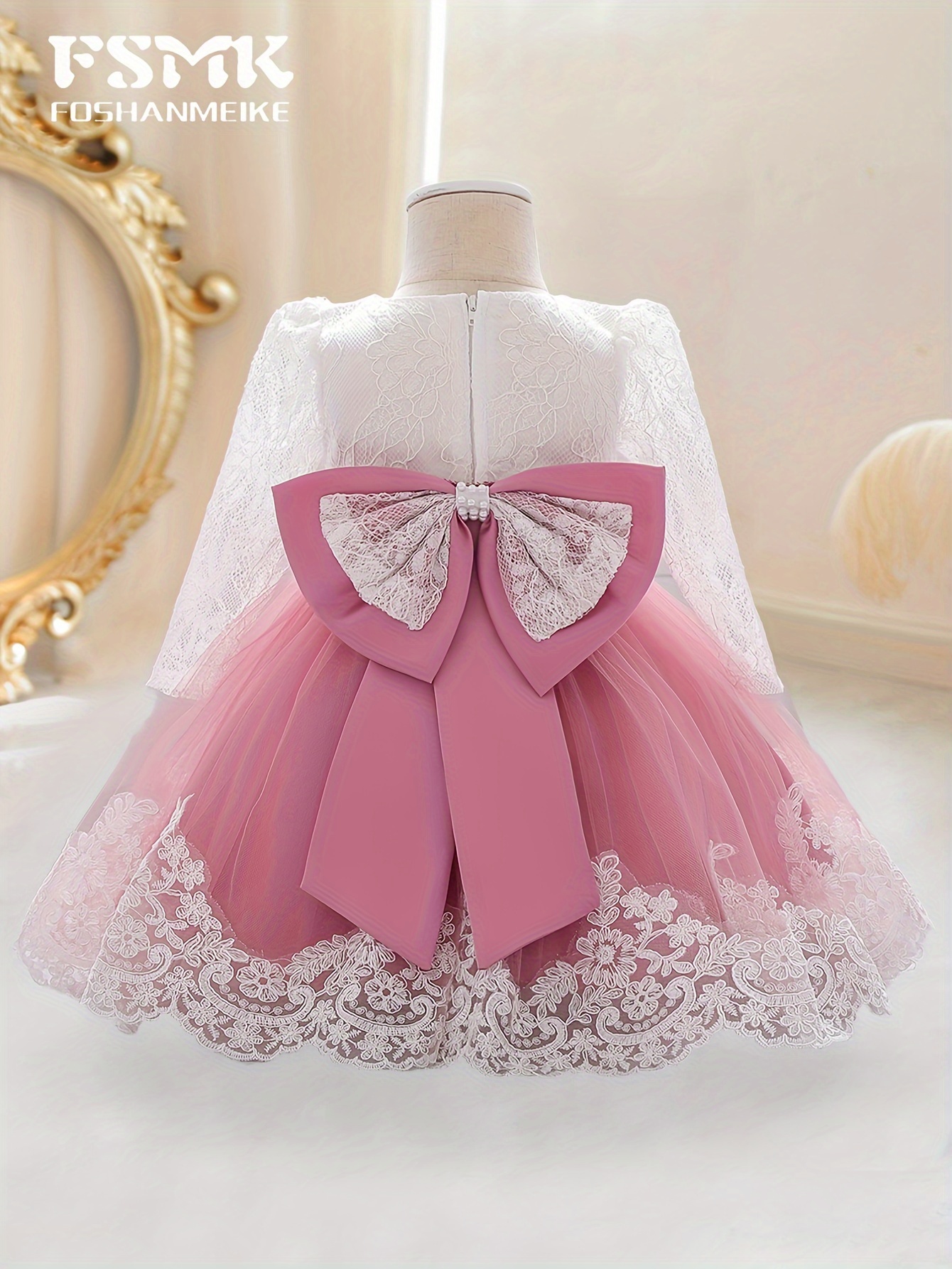 Long sleeve 2024 baby party dress