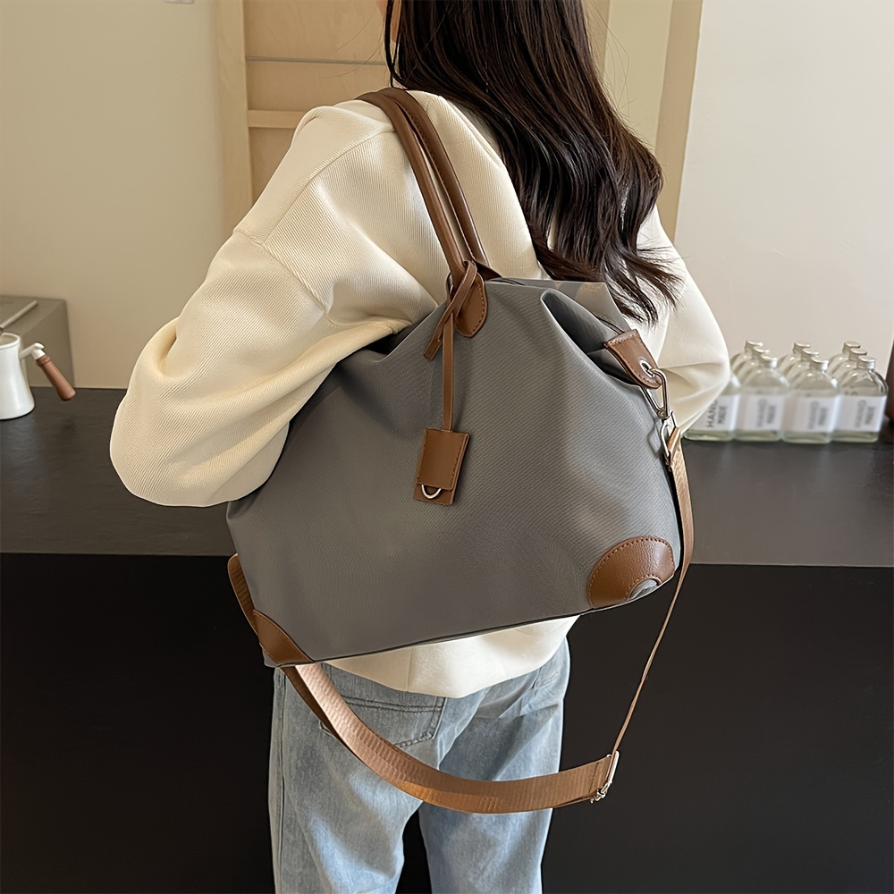 lightweight and stylish shoulder bag with adjustable strap nylon material simple and versatile travel tote bag details 8