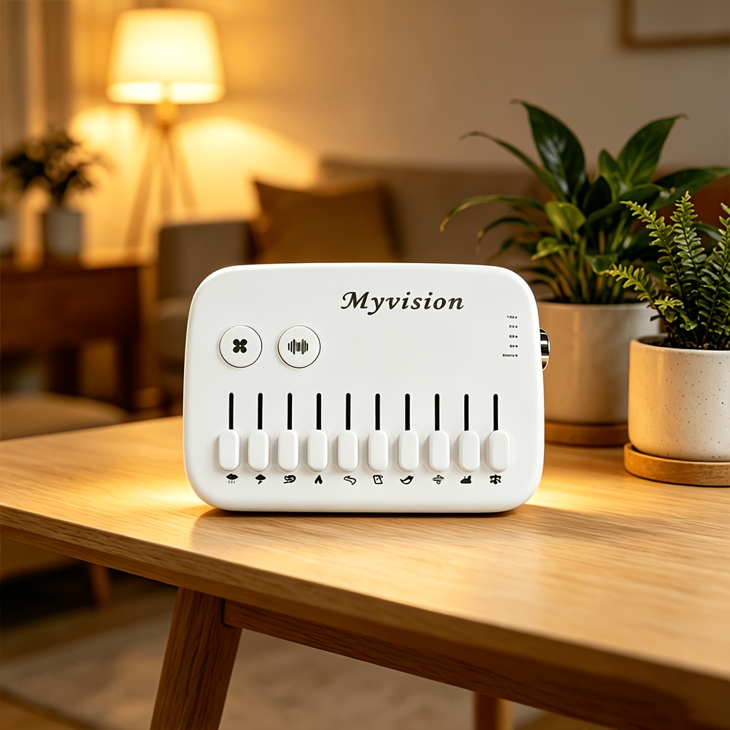 TEMU 1pc White Noise Machine, Sleep Sound Machine, Portable , 10 Soothing Portable Mini Sleep Sound Machine, Noise Cancelling With Breathing Light