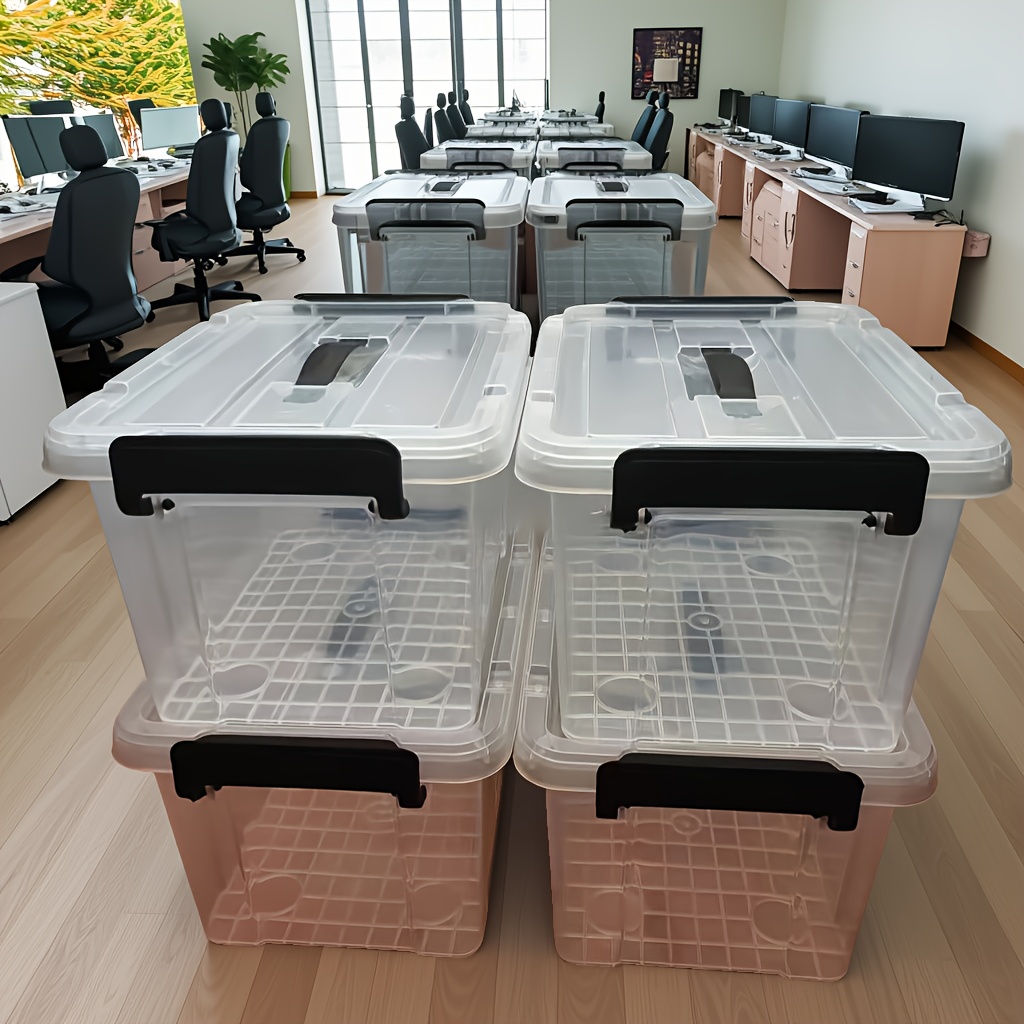 8qt 15qt mini clear plastic storage boxes with lids non toxic bpa free   storage boxes stackable plastic suitcases for home   and office