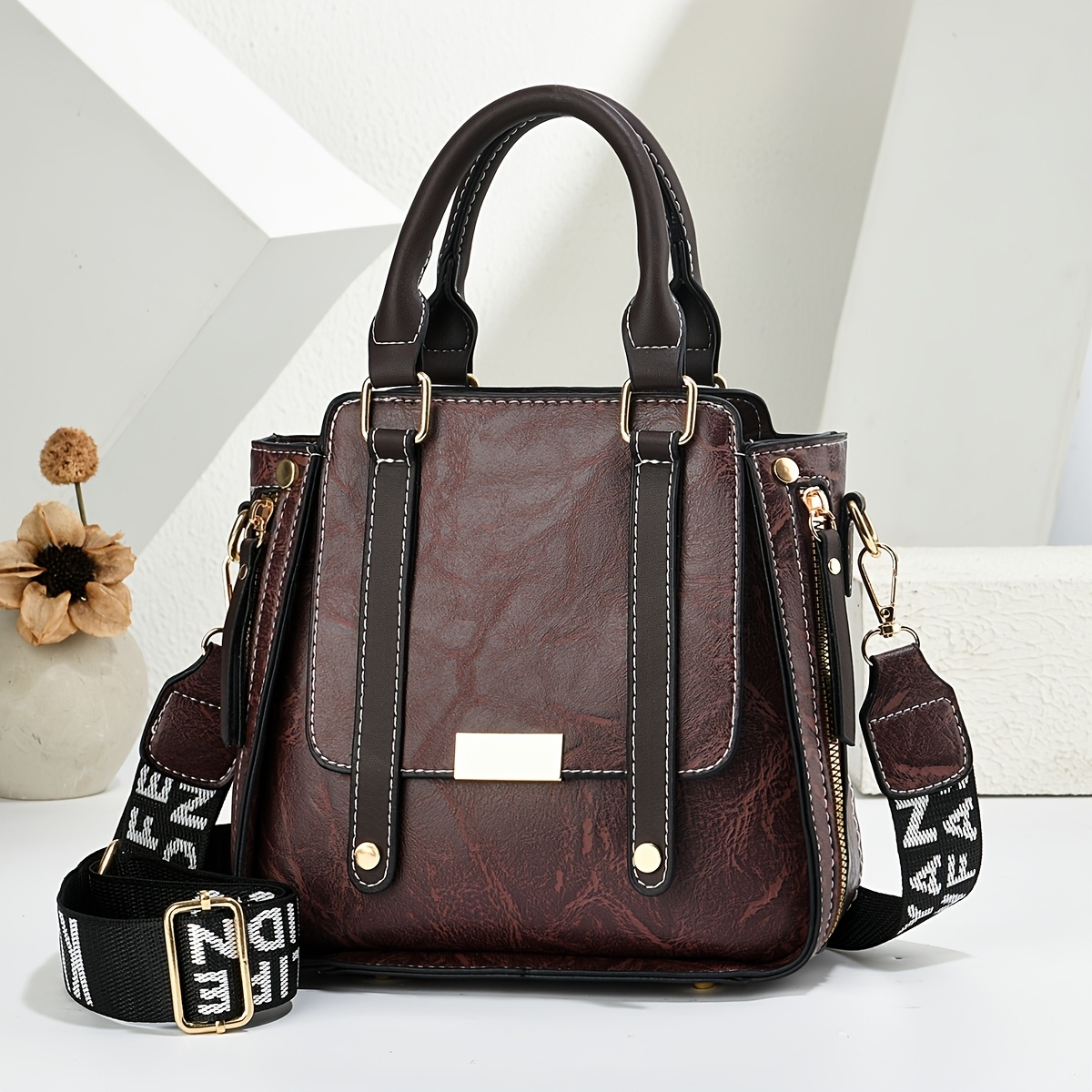 Vintage Fashion Bag Women's Handbag Retro Korean Style Briefcase