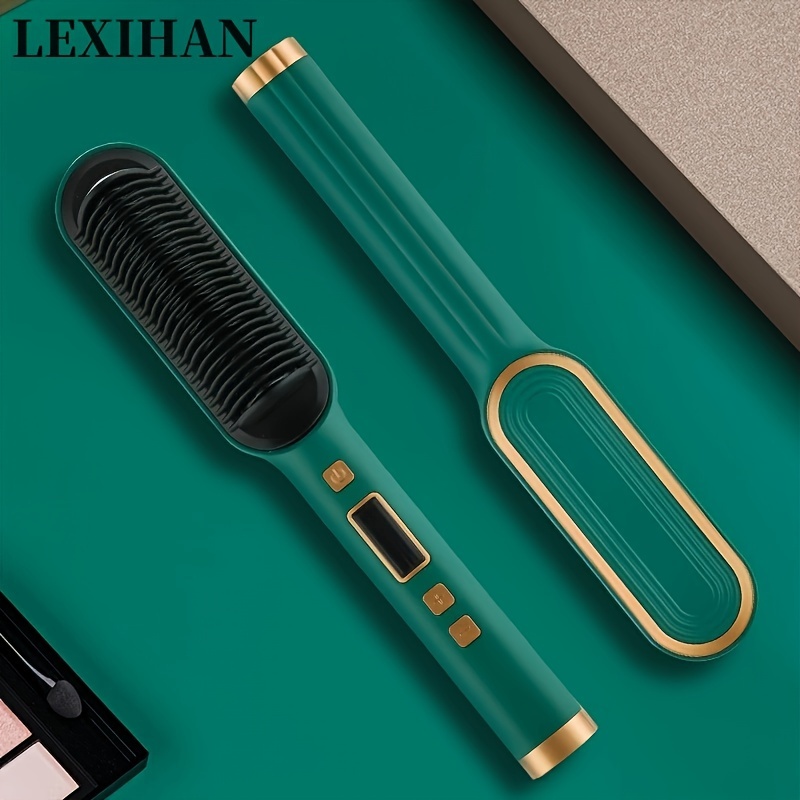 

[us Standard] Negative Ion Hair Straightener Styling Comb, Fast Heating, Anti-scald, Professional Hair Straightener Comb For Home Travel Salon