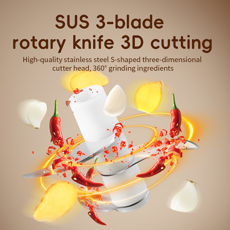 electric garlic masher beater usb rechargeable automatic garlic grinder with sus blades   for home kitchen use durable plastic construction garlic crusher kitchen gadget modern kitchenware   blending technology Product details 1
