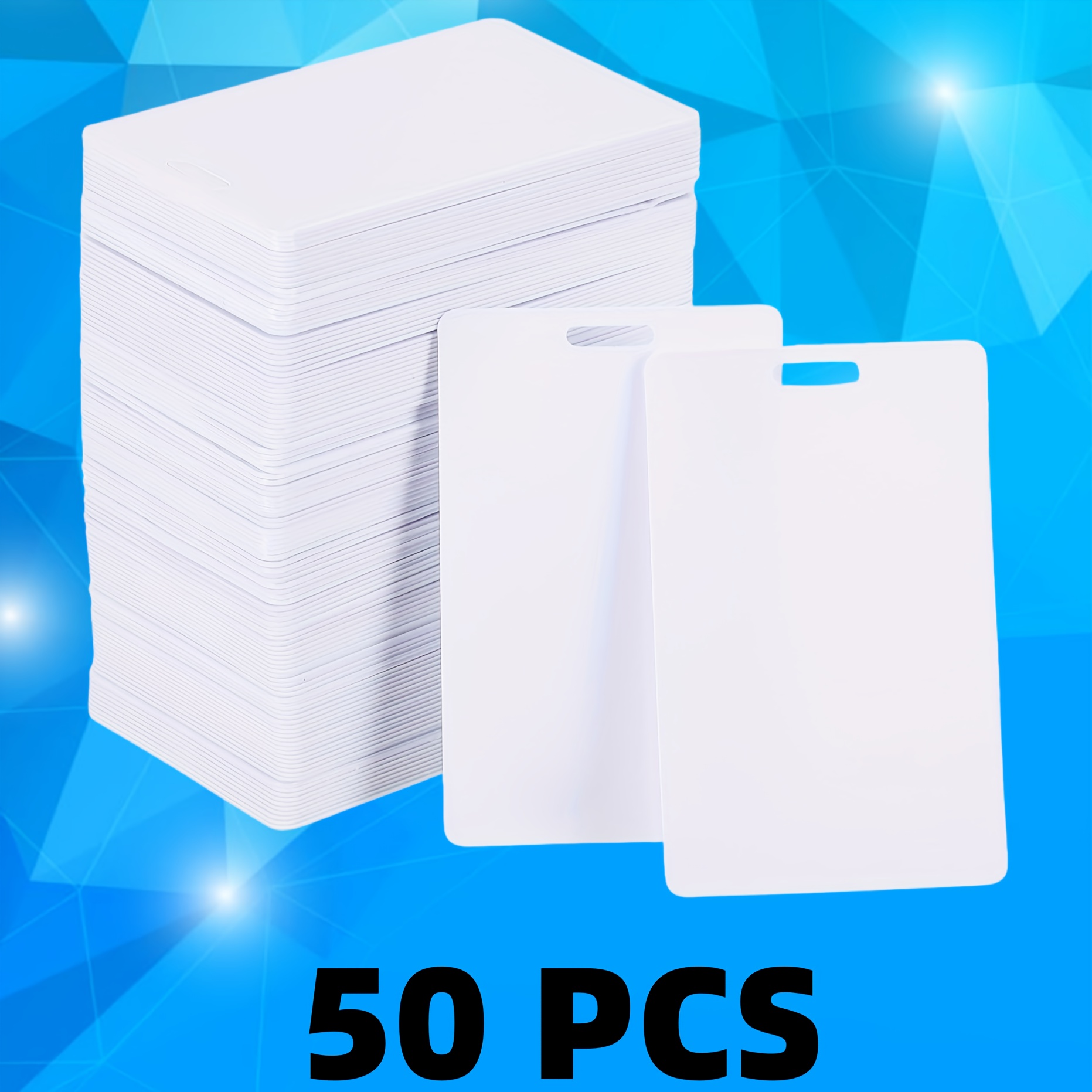 TEMU Blank Pvc Cards With Slot Punch On Short Side, Lumanious 30mil (cr8030) Vertical Slot Punch Blank Credit Cards For Badge Id Card; Work Card;