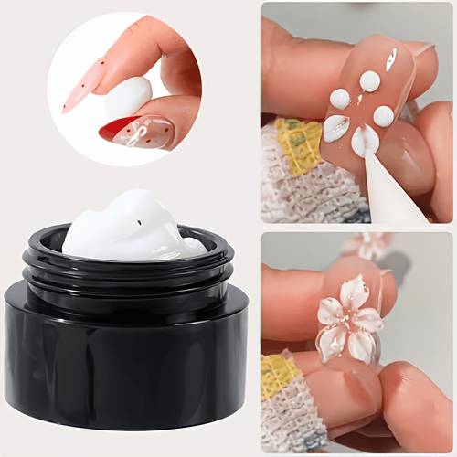 0 18oz white non stick hand extension gel solid acrylic carving jelly for halloween nail extensions flower shaping and modeling alcohol polish gel nail art supplies fashionable jar design smooth texture
