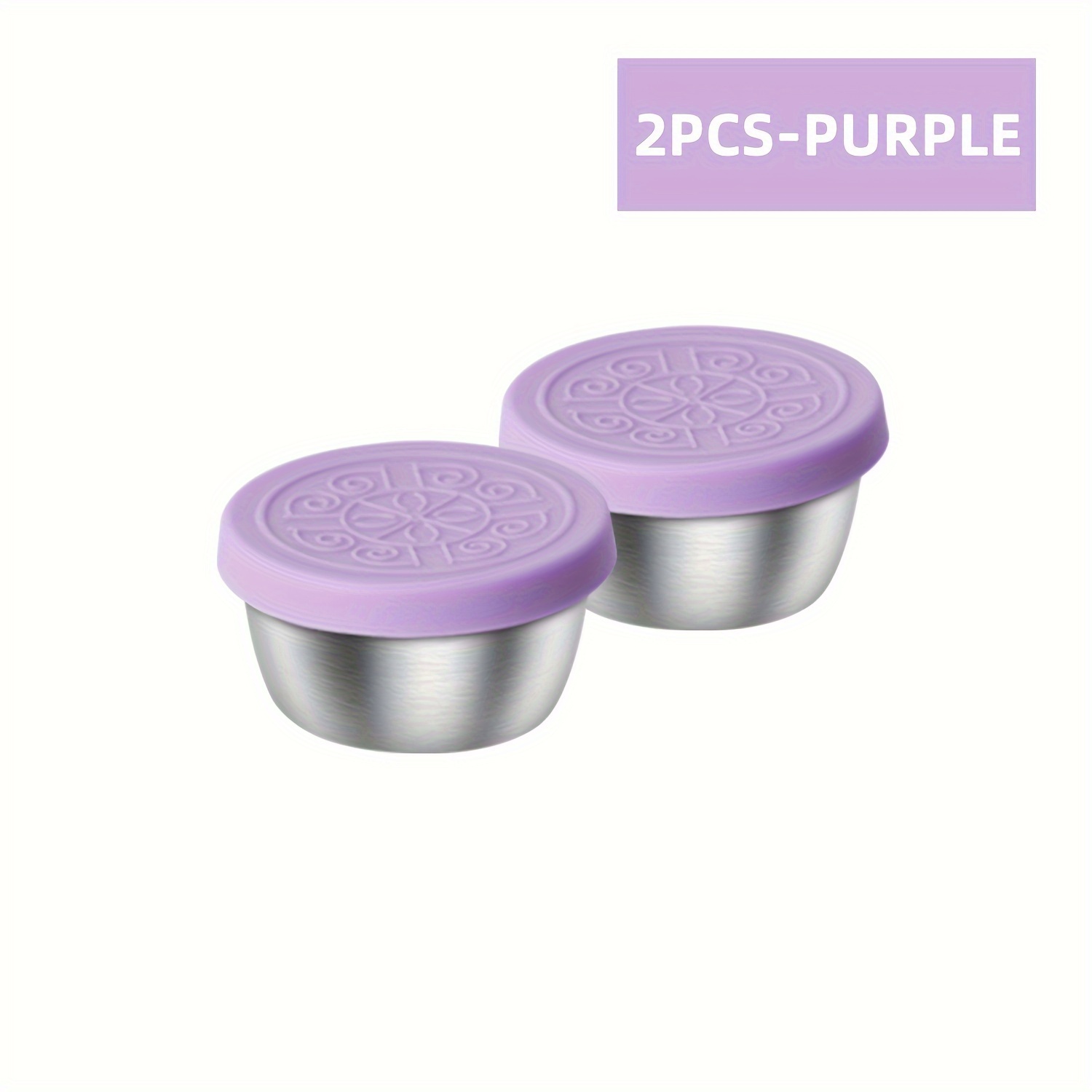 TEMU 2/6x1.6oz Salad Dressing Containers With Lids, Small Leakproof Reusable Stainless Steel Salad Dressing Container To Go For Lunch Boxes, Sauce