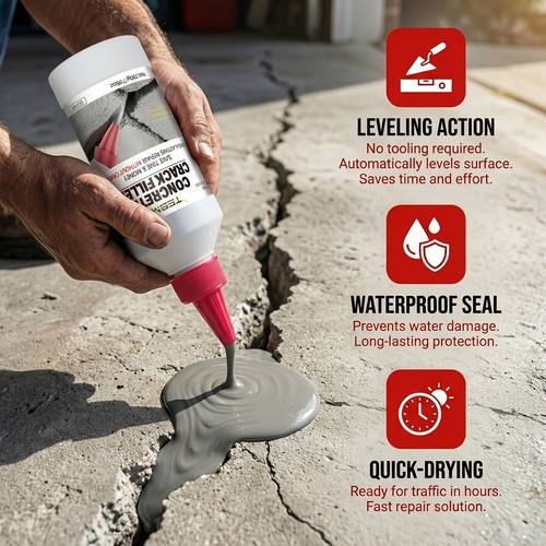 concrete crack filler concrete resurfacer cement crack foundation quick drying anti shrink for old vintage houses room makeovers indoor walls concrete floors 200g 7 05oz