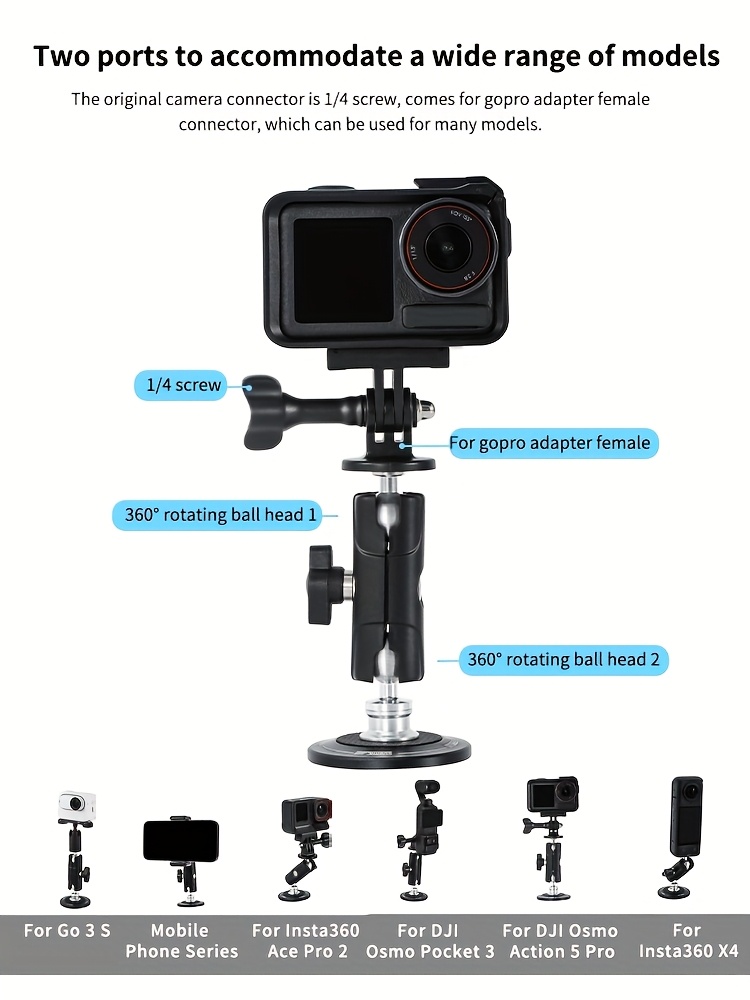 Base Silicone Support Voiture/Bureau – Accessoire DJI OSMO 360 – Neuf