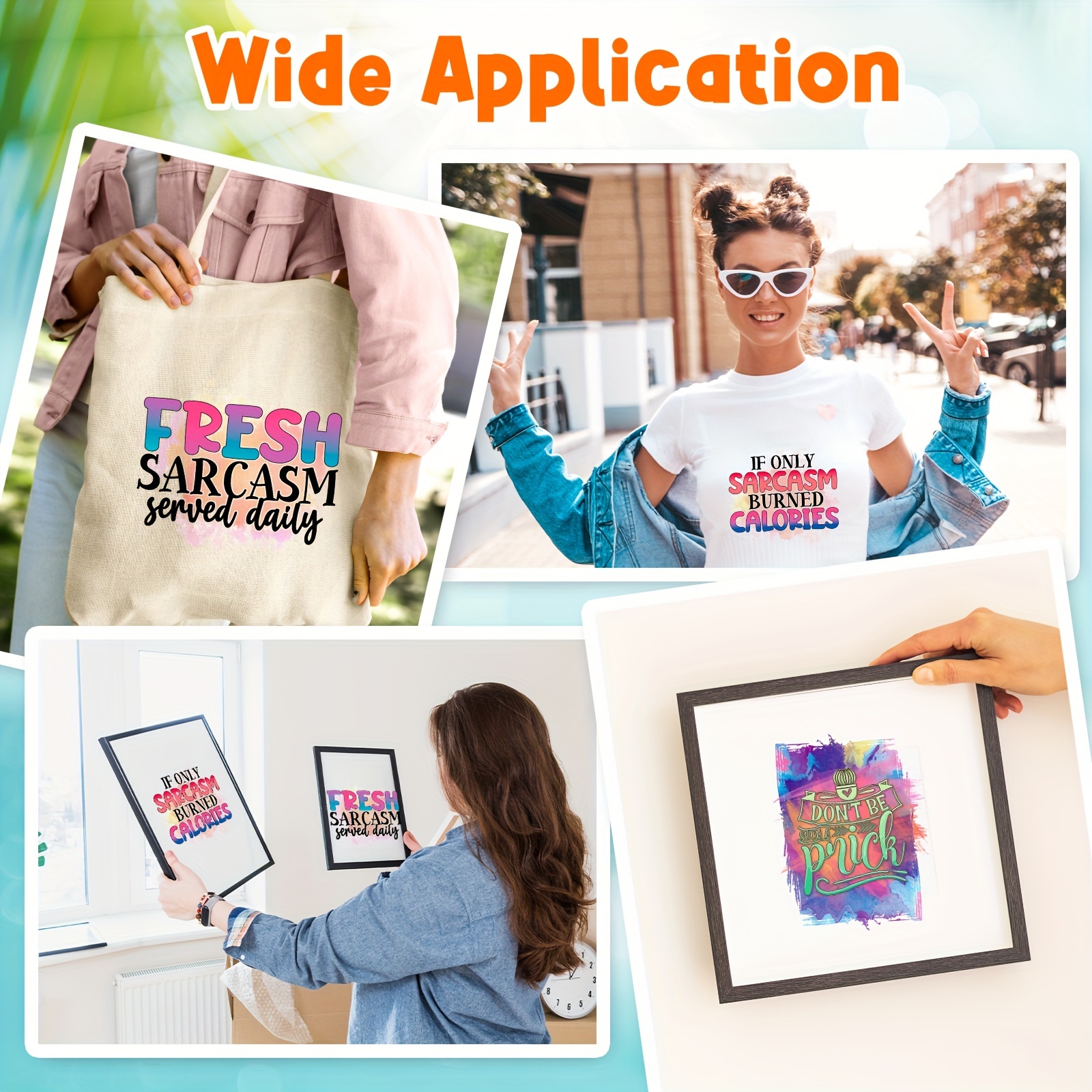 DIY Image Heat Transfer/ Iron on Transfer Vinyl retailer 12 pcs.